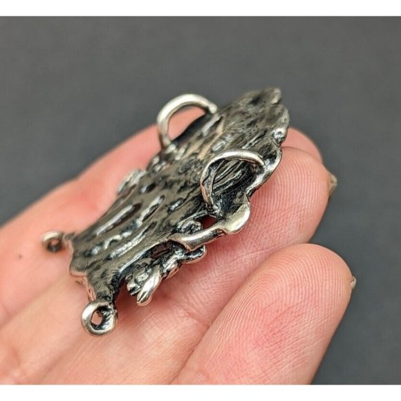 Marty Magic Macklin 1992 Sterling Silver Teddy Bears in Tree Slide Pendant - Picture 4 of 9